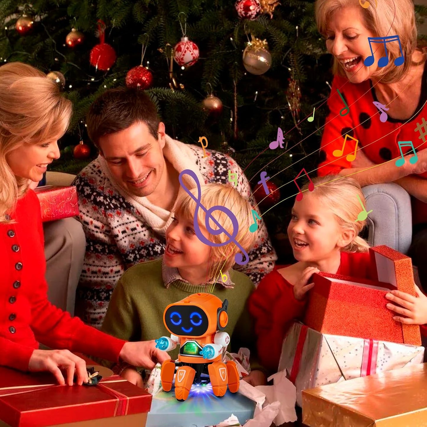 Robot Bailarín Hexápodo con Luces y Música🤖🎶🇪🇨