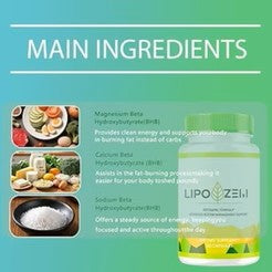 LipoZem Suplemento de Magnesio/Calcio/Sodio | Apoyo Digestivo + Energía Mental | Pérdida de Peso | Vegano, Sin Gluten/Sin Aditivo