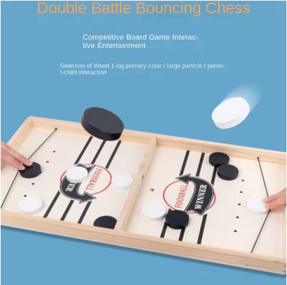 Ajedrez Catapulta de Madera, el juego perfecto para competir, reír y retar tus reflejos en familia.