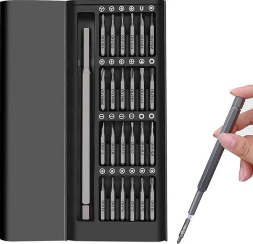 Kit Destornillador Precisión Crv Brinna 24 Puntas Magneticas