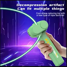 Tirador de Cuerdas Luminosas KU-String – Juguete Volador Antiestrés con Luces LED