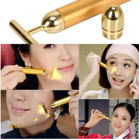 ¡Lujo 24K! El Masajeador de Oro que Tensa, Afirma y Esculpe tu Rostro para un Efecto Lifting Instantáneo. 👑✨
