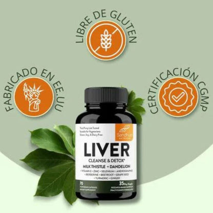 LiverShield PRO Desintoxicación natural para sentirte mas liviano cada día.