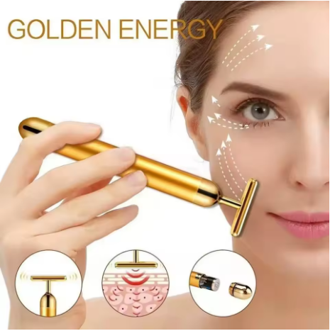¡Lujo 24K! El Masajeador de Oro que Tensa, Afirma y Esculpe tu Rostro para un Efecto Lifting Instantáneo. 👑✨