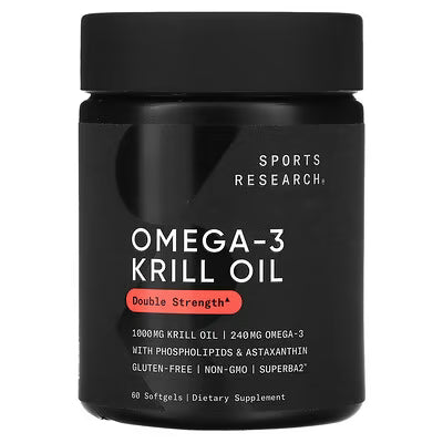 Omega-3 Krill Oil (Sports Research) – 60 softgels