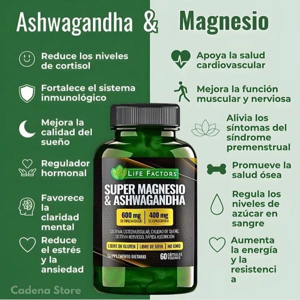 Recupera tu calma y bienestar con Super Magnesio & Ashwagandha🌿