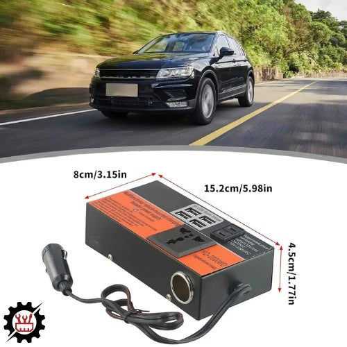 Convertidor inteligente multifunción de 12 V/24 V a 110 V/220 V 1500 W