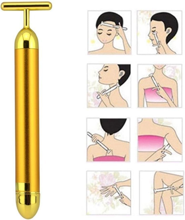 ¡Lujo 24K! El Masajeador de Oro que Tensa, Afirma y Esculpe tu Rostro para un Efecto Lifting Instantáneo. 👑✨
