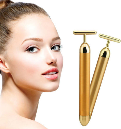 ¡Lujo 24K! El Masajeador de Oro que Tensa, Afirma y Esculpe tu Rostro para un Efecto Lifting Instantáneo. 👑✨