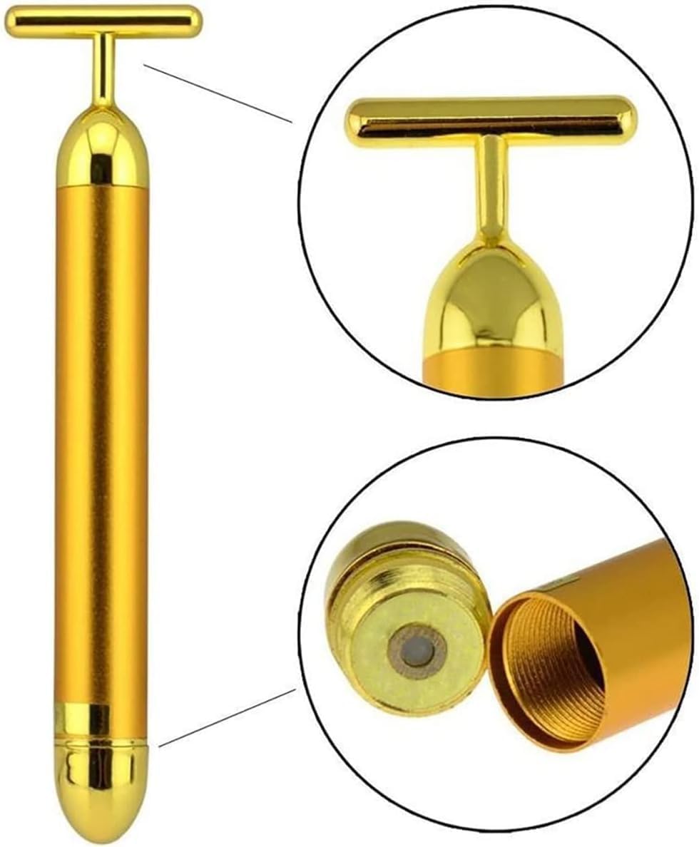 ¡Lujo 24K! El Masajeador de Oro que Tensa, Afirma y Esculpe tu Rostro para un Efecto Lifting Instantáneo. 👑✨