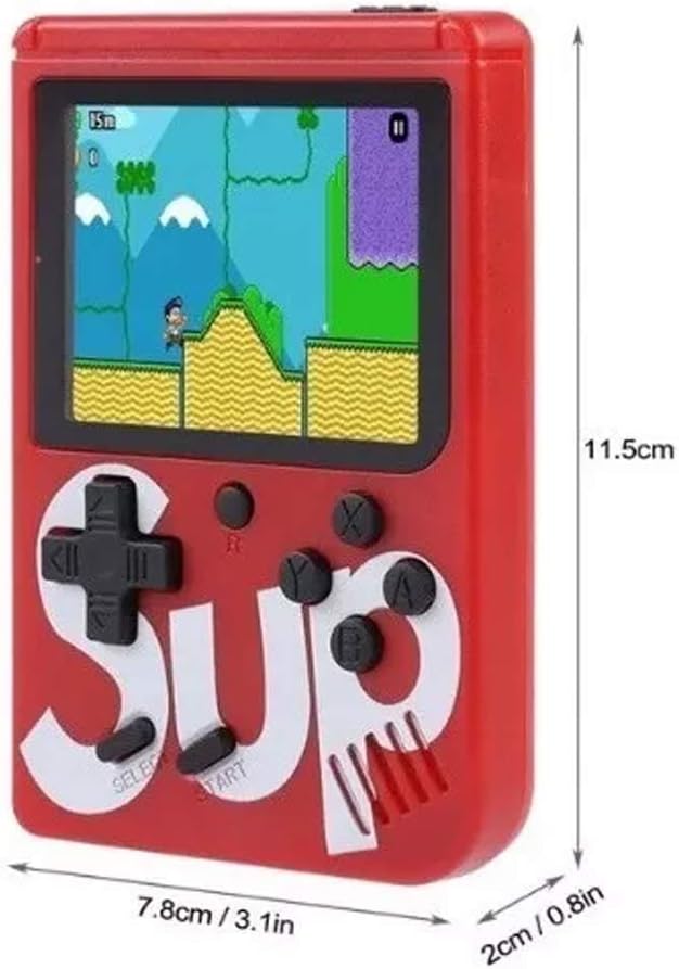 Consola Retro SUP 400 Juegos Clásicos Portátil – Pantalla LCD, Batería Recargable y Modo 2 Jugadores