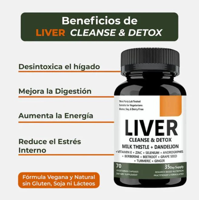 LiverShield PRO Desintoxicación natural para sentirte mas liviano cada día.