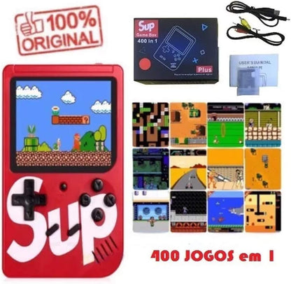 Consola Retro SUP 400 Juegos Clásicos Portátil – Pantalla LCD, Batería Recargable y Modo 2 Jugadores