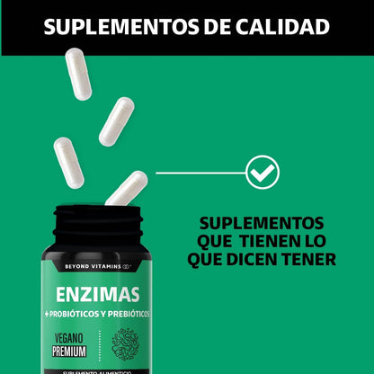 ENZIMAS + PROBIÓTICOS Y PREBIÓTICOS (Beyond Vitamins). 🟢