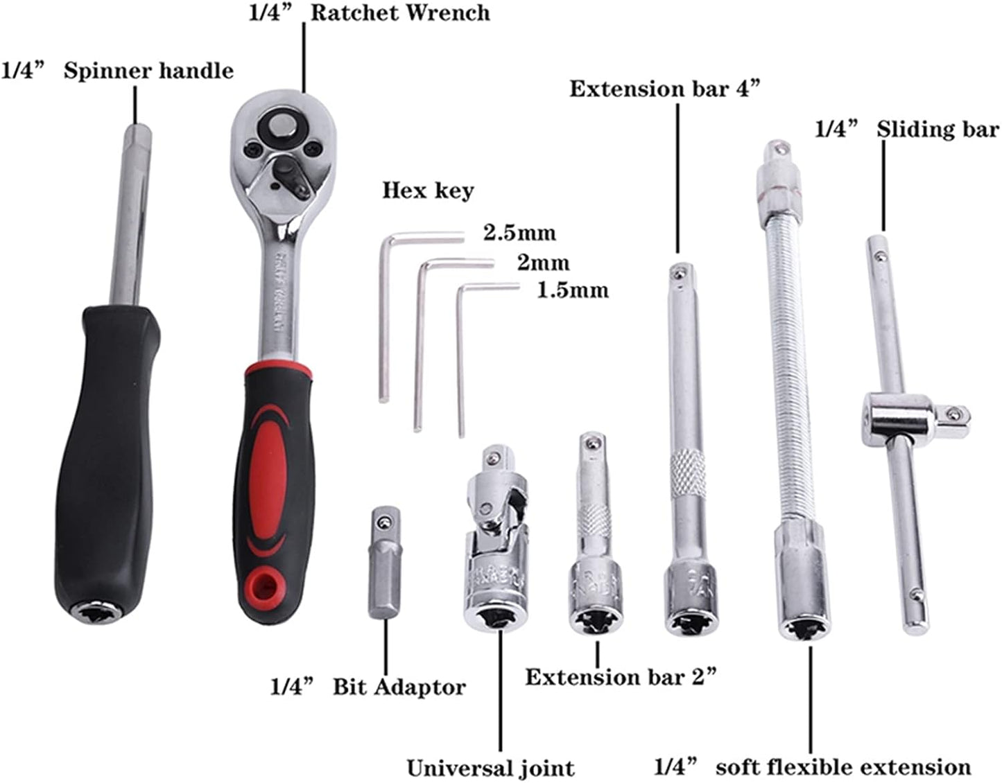 Kit de Herramientas Mecánicas de 46 Piezas