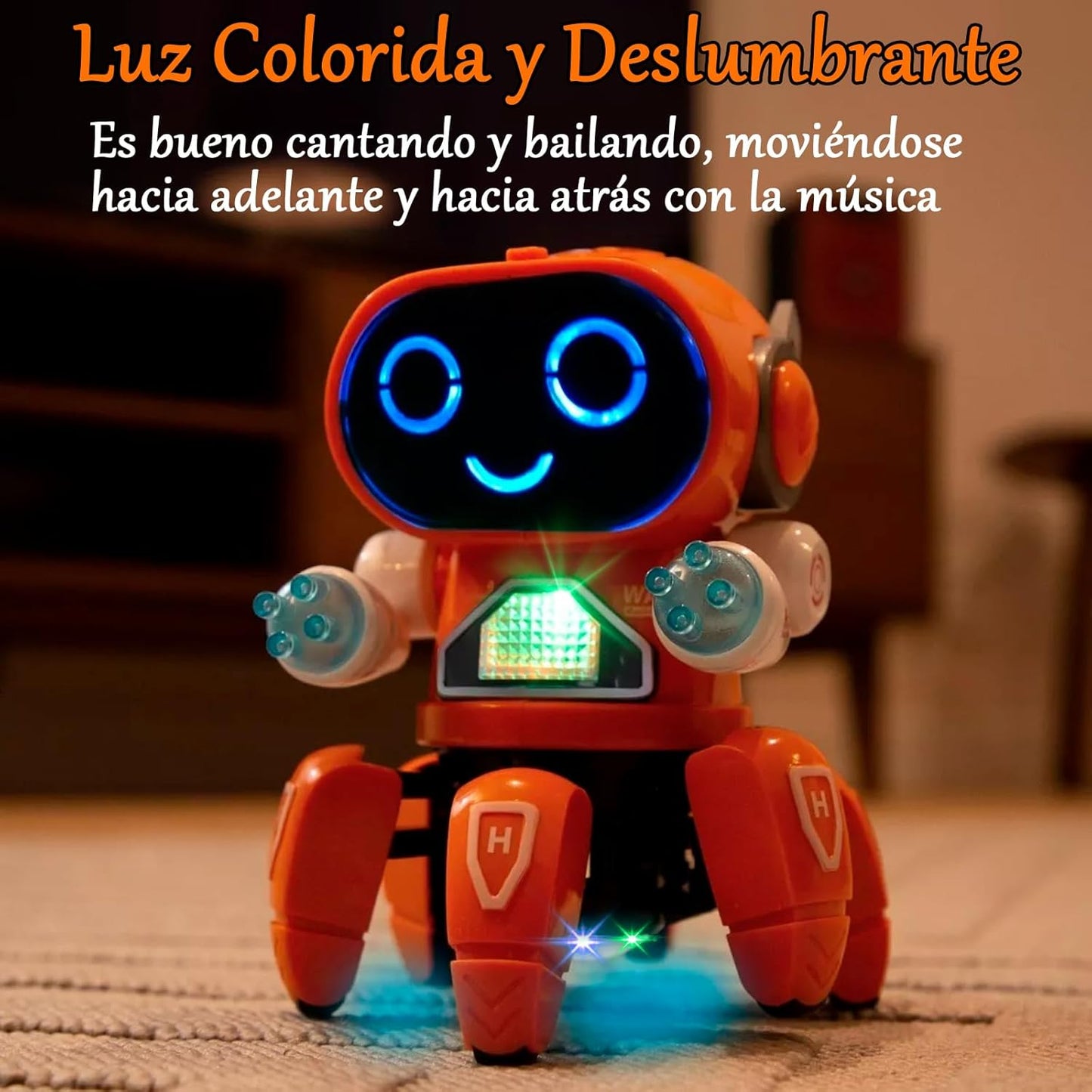 Robot Bailarín Hexápodo con Luces y Música🤖🎶🇪🇨
