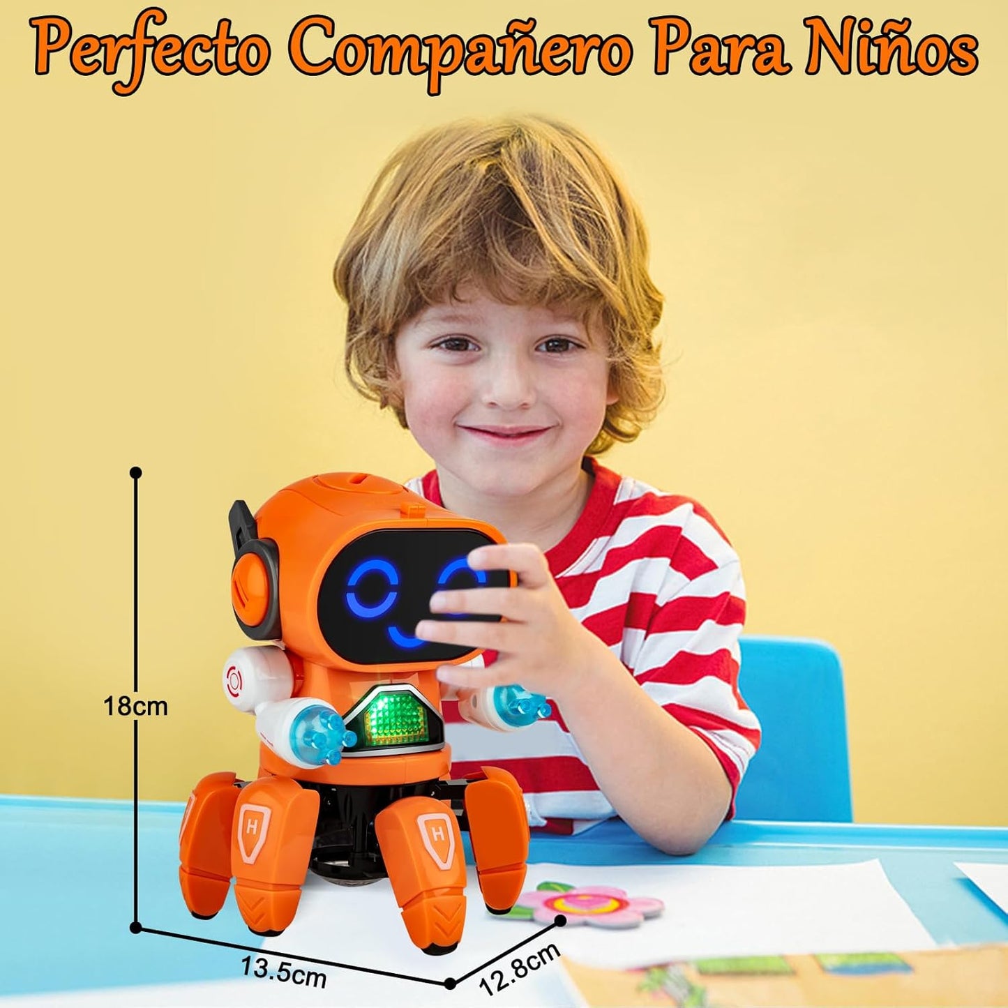 Robot Bailarín Hexápodo con Luces y Música🤖🎶🇪🇨