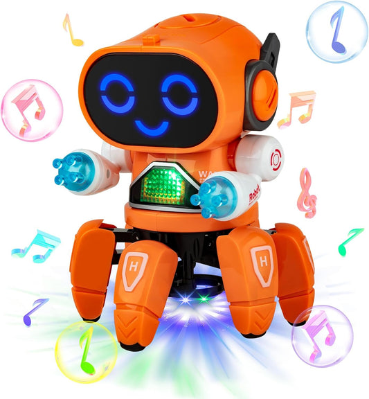 Robot Bailarín Hexápodo con Luces y Música🤖🎶🇪🇨