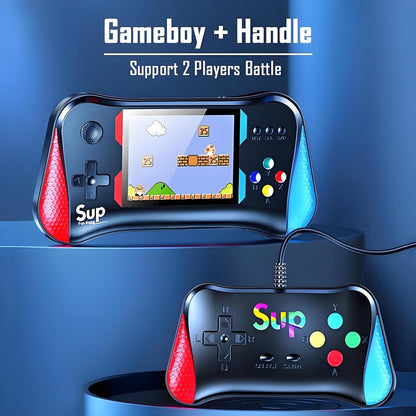Consola de videojuegos portátil PlayPulse con control remoto para niños, 500 juegos en 1, estilo retro clásico.