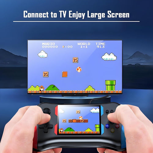 Consola de videojuegos portátil PlayPulse con control remoto para niños, 500 juegos en 1, estilo retro clásico.
