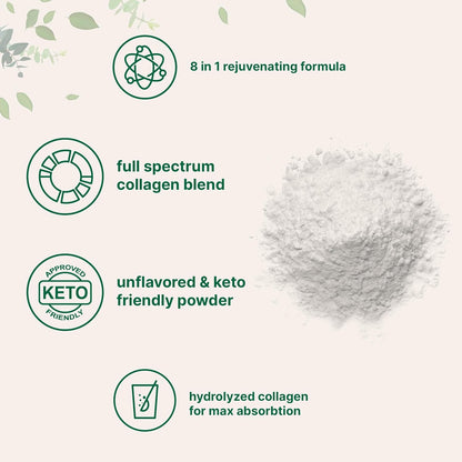 Multi Collagen Peptides (Tipos I, II, III, V y X) con Biotina, Vitamina C y Ácido Hialurónico