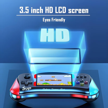Consola de videojuegos portátil PlayPulse con control remoto para niños, 500 juegos en 1, estilo retro clásico.