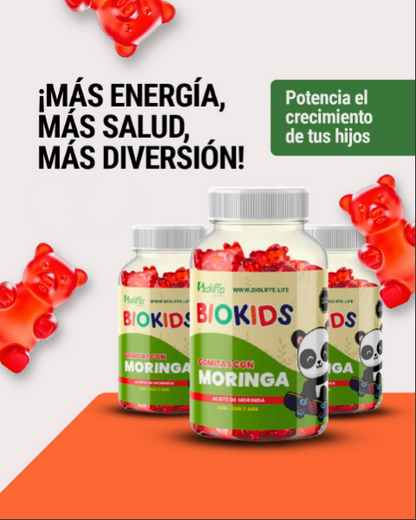 Gomitas BIOKIDS Moringa + Zinc, DHA y ARA