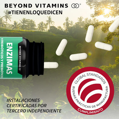 ENZIMAS + PROBIÓTICOS Y PREBIÓTICOS (Beyond Vitamins). 🟢