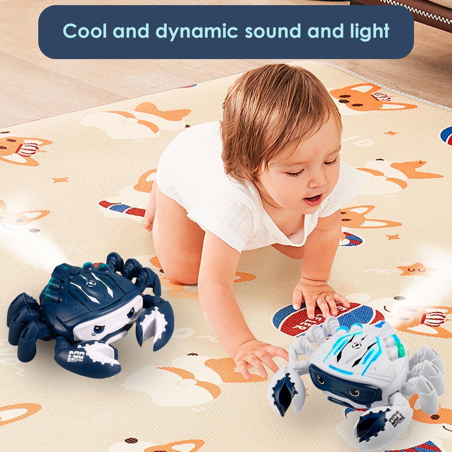 CangreBot Humo Mágico™🐚✨ – El Cangrejo Interactivo con Luces, Sonido y Efecto de Humo Real✨