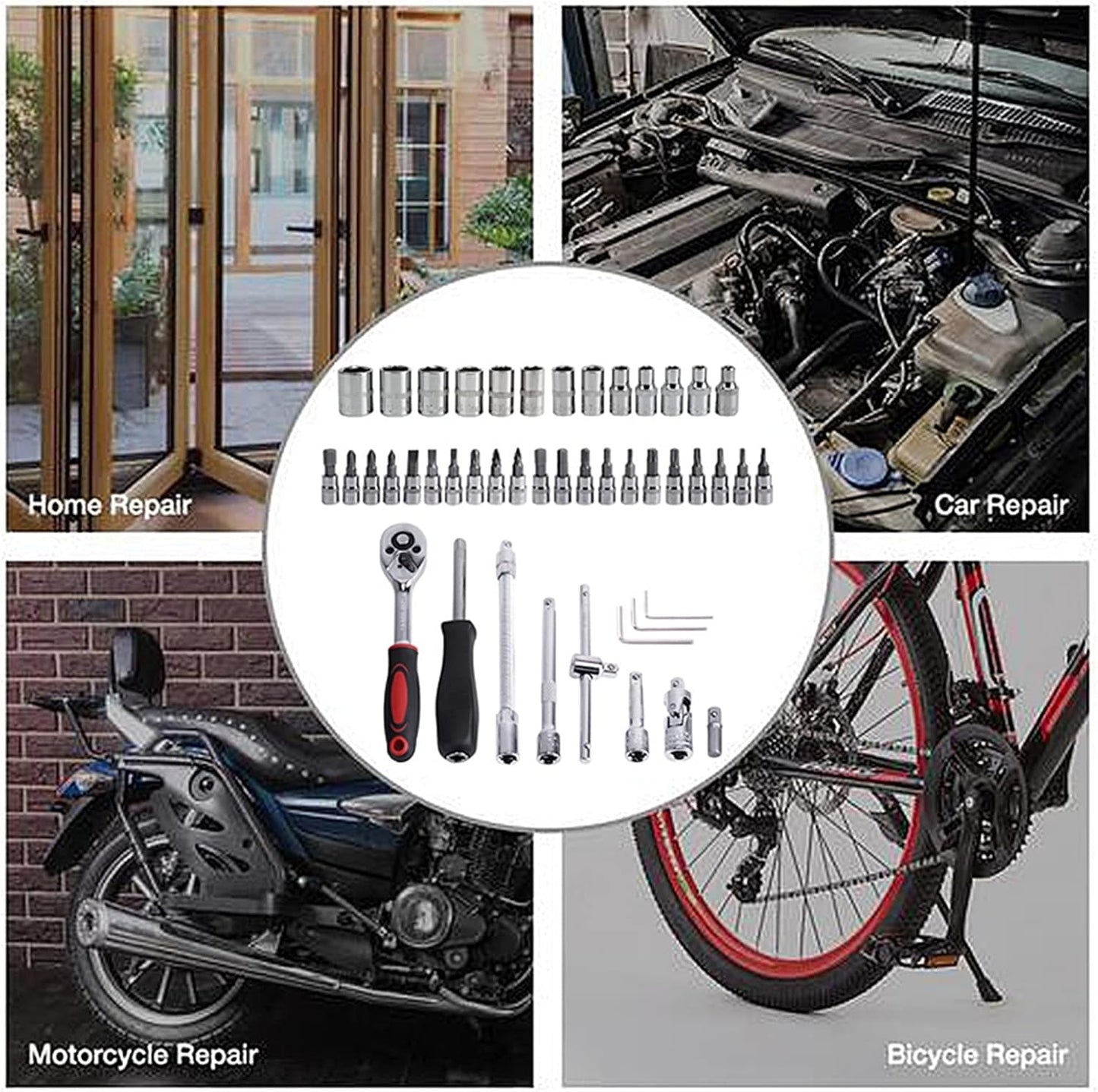 Kit de Herramientas Mecánicas de 46 Piezas