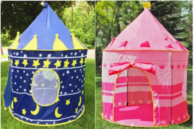 CARPA CASTILLO DE JUEGO 3 PERSONAS PLEGABLE PORTÁTIL PARA NIÑOS Y NIÑAS. 🏰✨