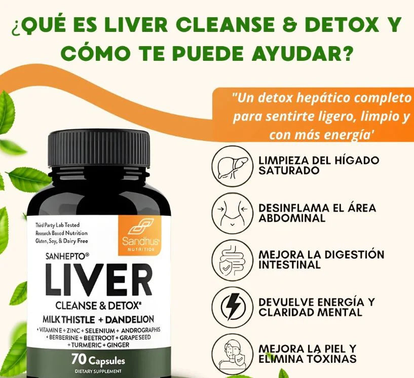 LiverShield PRO Desintoxicación natural para sentirte mas liviano cada día.