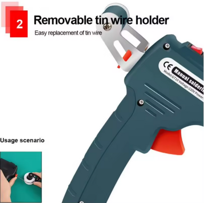 ZTBH Herramientas de soldadura y accesorios Soldador eléctrico, Estación de soldadura 60W Punta de soldador, Pistola de estaño de alimentación manual térmica externa, Herramientas de reparación de