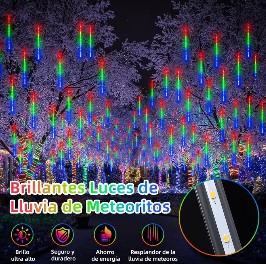 Luces Led Meteoro Navideñas - Multicolor
