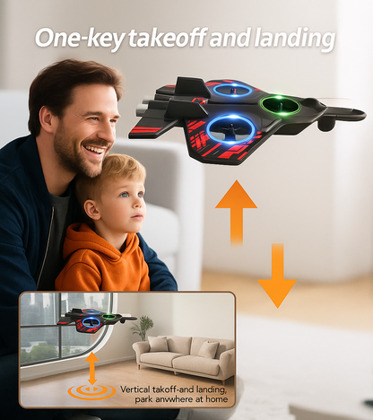 Aviones de control remoto de espuma para niños y adultos de 8 a 16 años, aviones de combate RC con luz, 360° Flip Fighter Jet Toys, Stunt Roll, regalos de juguete de avión para niños