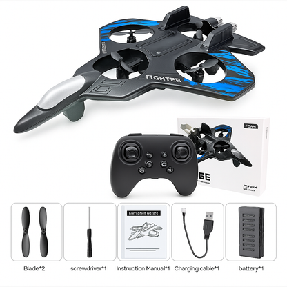 Aviones de control remoto de espuma para niños y adultos de 8 a 16 años, aviones de combate RC con luz, 360° Flip Fighter Jet Toys, Stunt Roll, regalos de juguete de avión para niños