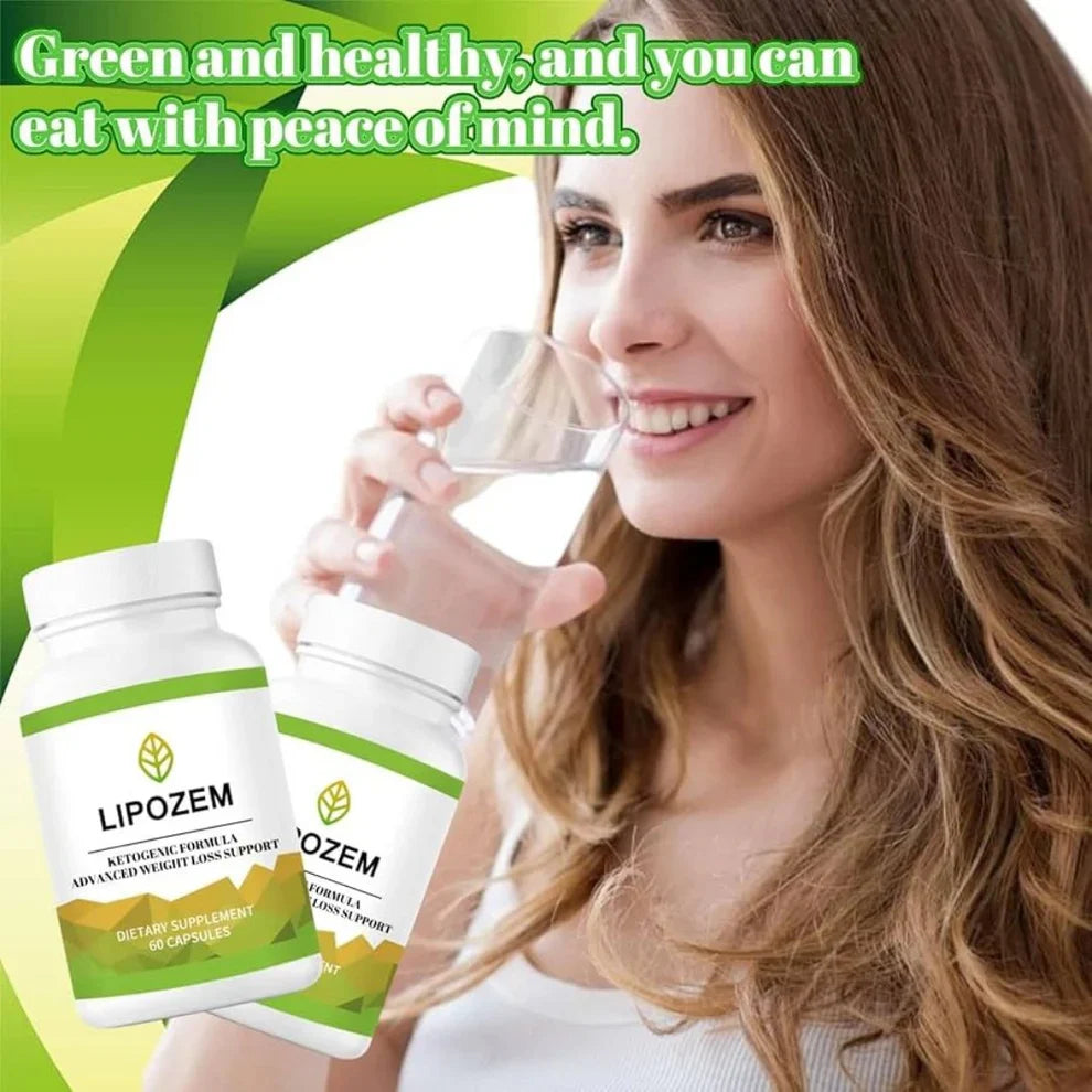 LipoZem Suplemento de Magnesio/Calcio/Sodio | Apoyo Digestivo + Energía Mental | Pérdida de Peso | Vegano, Sin Gluten/Sin Aditivo