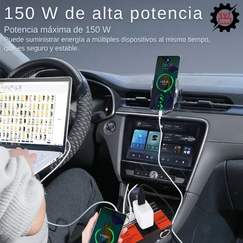 Convertidor inteligente multifunción de 12 V/24 V a 110 V/220 V 1500 W