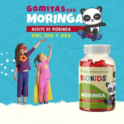 Gomitas BIOKIDS Moringa + Zinc, DHA y ARA