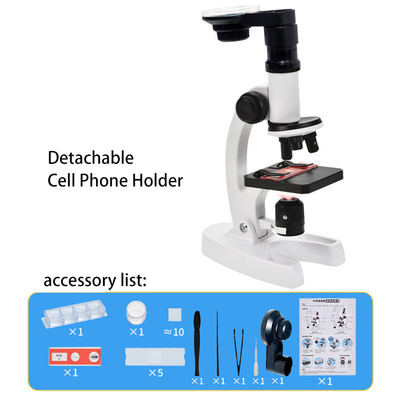 Microscopio Científico Infantil 1200X + Kit Completo de Accesorios🔬🧩