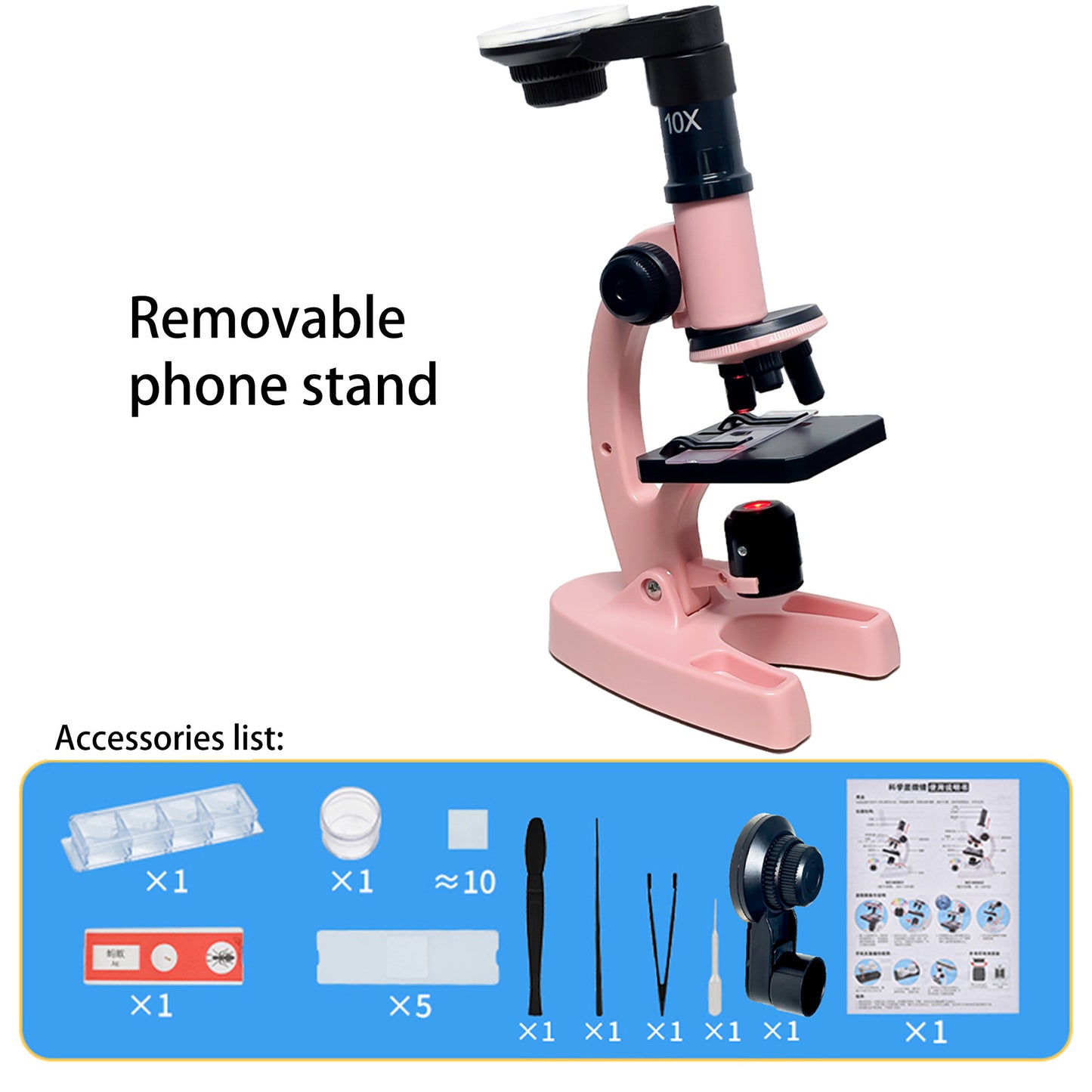 Microscopio Científico Infantil 1200X + Kit Completo de Accesorios🔬🧩