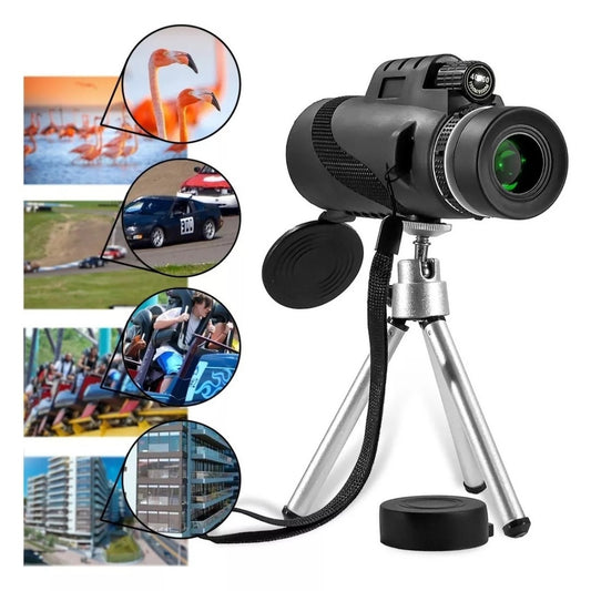 Monocular HD con Trípode y Adaptador para Celular