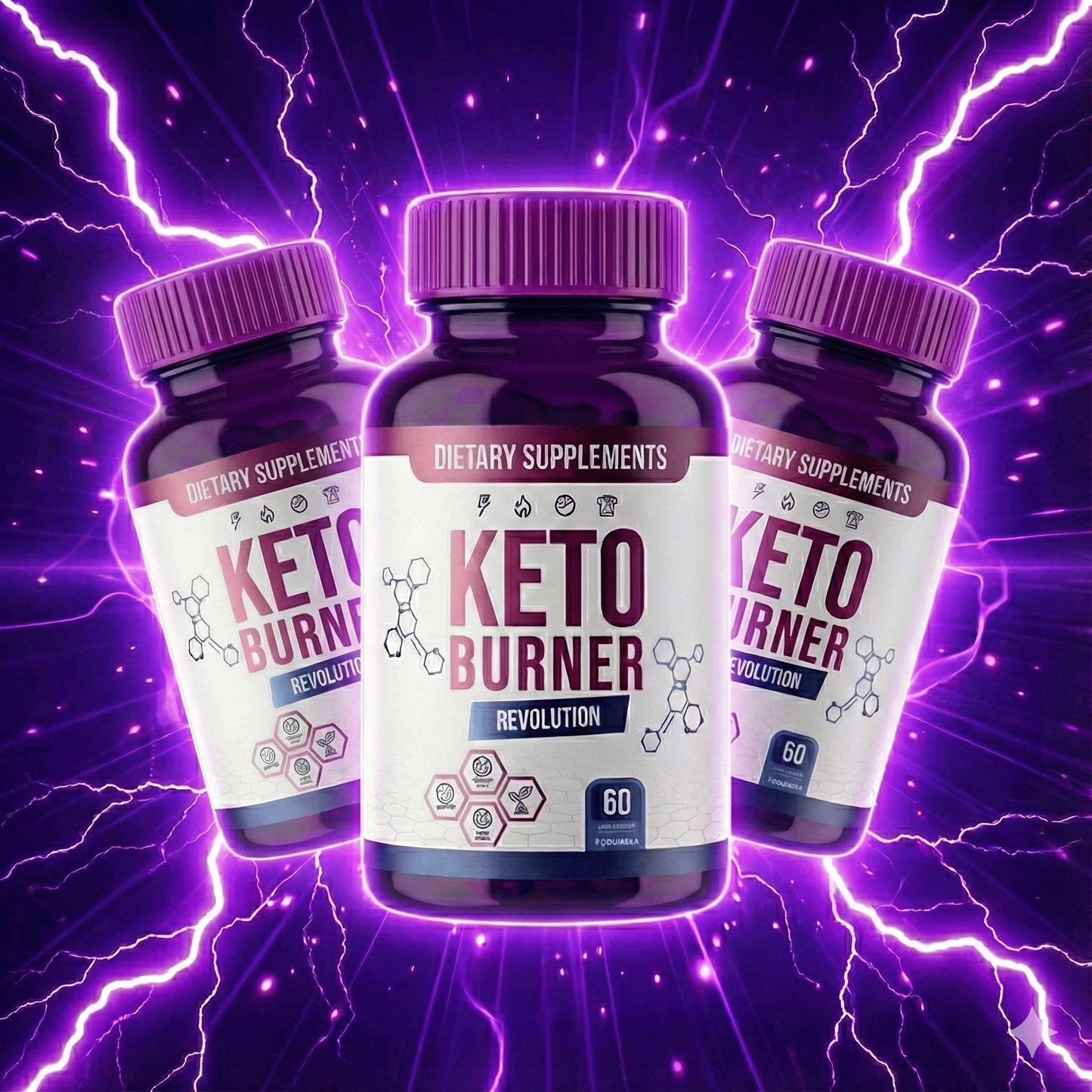 KETO BURNER Cápsulas para Acelerar el Metabolismo y Quema Grasa (60 Cápsulas)