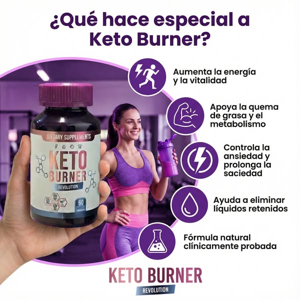 KETO BURNER Cápsulas para Acelerar el Metabolismo y Quema Grasa (60 Cápsulas)