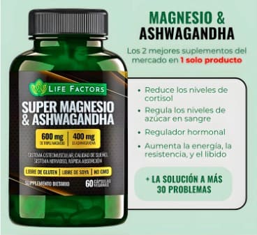 Recupera tu calma y bienestar con Super Magnesio & Ashwagandha🌿