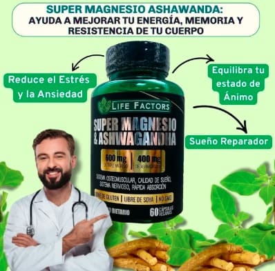 Recupera tu calma y bienestar con Super Magnesio & Ashwagandha🌿