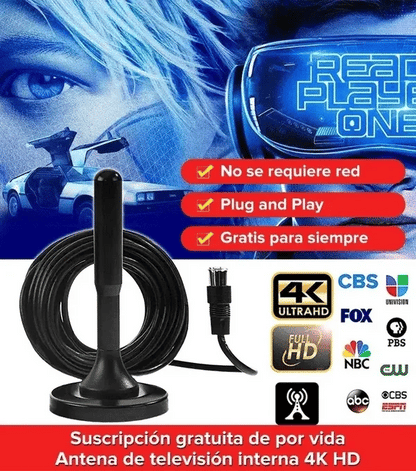 Antena Digital 4K. Canales HD gratis en minutos 📺⚡