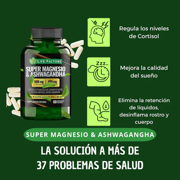 Recupera tu calma y bienestar con Super Magnesio & Ashwagandha🌿