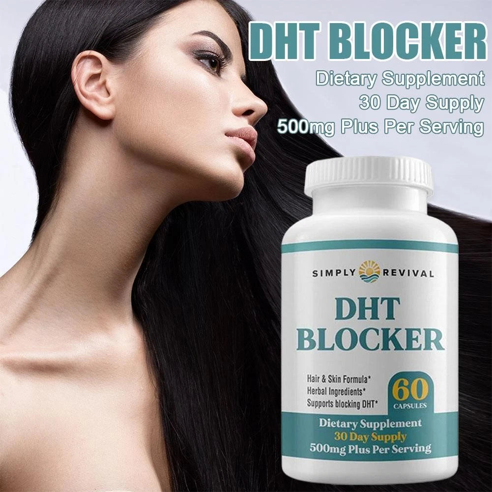 Cápsulas bloqueadoras de DHT Simply Revival - Fórmula para el cabello y la piel - Bloqueador de DHT de Trichology