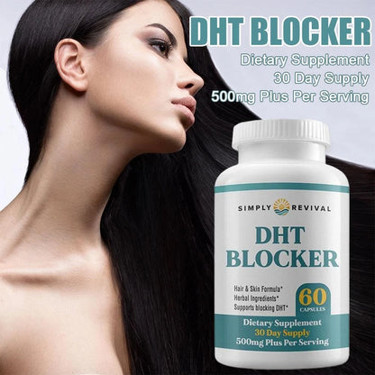 Cápsulas bloqueadoras de DHT Simply Revival - Fórmula para el cabello y la piel - Bloqueador de DHT de Trichology